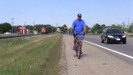 JESUS ACCOMPANIES NORM RASMUSSEN ON A BICYCLE DISTRIBUTING REAL LIFE STORIES TESTIMONY BOOKS ‣ Witness21