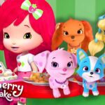 IT'S A PUPPY PARTY! 🐶 Strawberry Shortcake 🐶 Puppy Day Compilation - Kids TV Series, Kingdom Kids Zone - Strawberry Shortcake - WildBrain