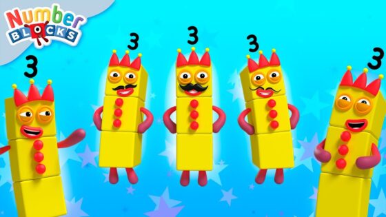 Too Many Threes! – Numberblock Three Showcase 🟡🟡🟡 | Counting for Kids | @Numberblocks - Kingdom Kids Zone, Little Learners - Numberblocks