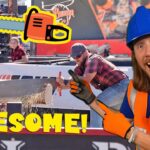 What is a Lumberjack? Handyman Hal meets Real Life Lumber Jacks | Cool Chainsaws | The Awesome Song - Kingdom Kids Zone, Sing With Me - Handyman Hal - Music for Kids
