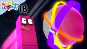 Ride the Rays Fun with Numberblock 18 🏎️ | Learn to Count | @Numberblocks - Kingdom Kids Zone, Little Learners - Numberblocks