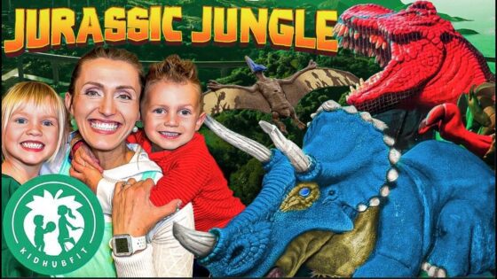 Dinosaurs for Kids! 🦖 | Jurassic Jungle Playground Adventure 🦕🌿 | Explore & Play with Kid Hub Fit 💪 - Kingdom Kids Zone, Little Learners - Happy Hubbard’s - Educational Videos for Kids