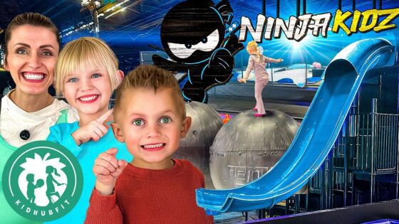 Ninja Kidz Adventure Park 🥷 | Exercise for Kids 🤸‍♂️ | Obstacle Courses & Ziplines 🔥 | Active Play 💪 - Kingdom Kids Zone, Little Learners - Happy Hubbard’s - Educational Videos for Kids