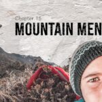 Chapter 15 Mountain Men book cover: a man with a beanie in the foreground, rugged mountains, and a helicopter overhead, collage-style.