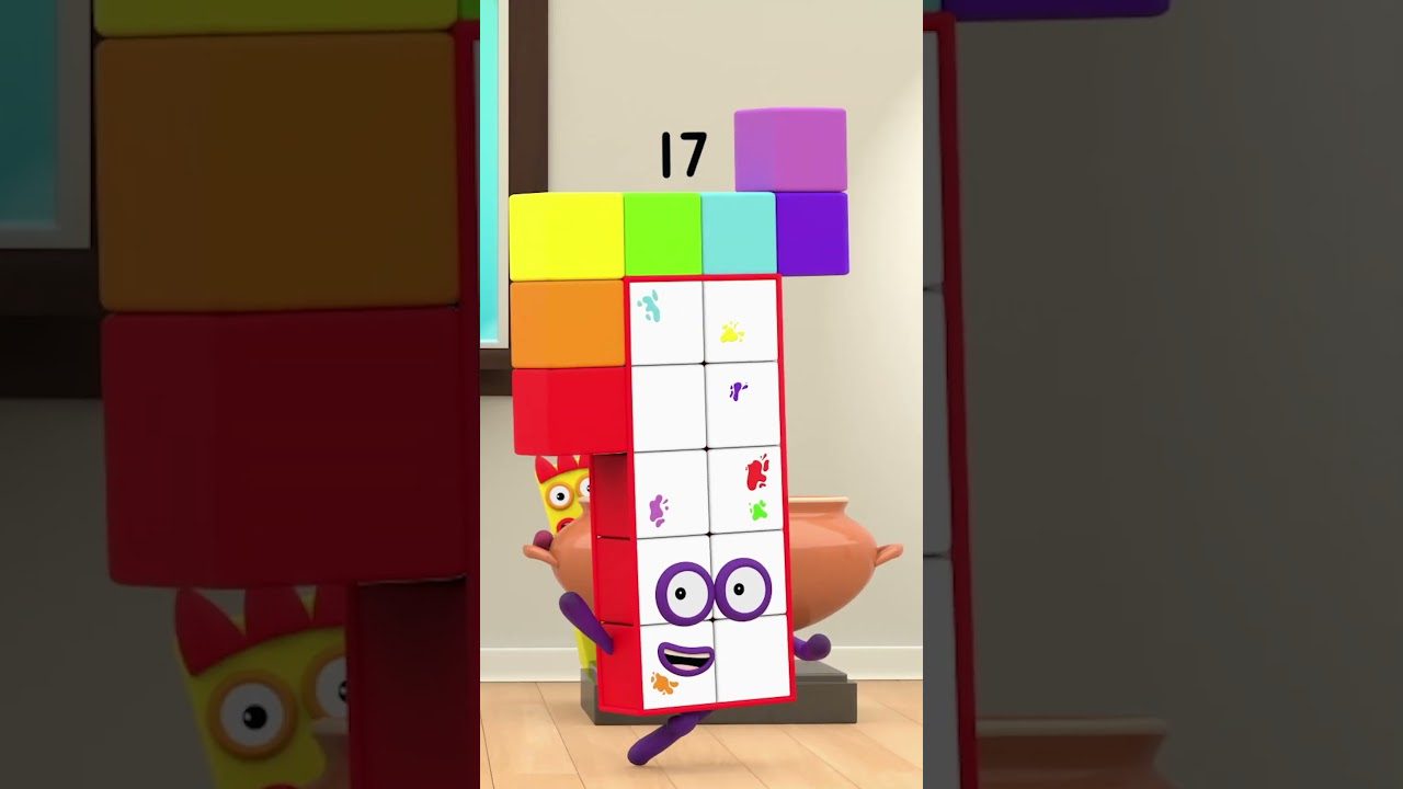 Colorful Maths – Part 4 | Back to School Counting Fun 1 to 17 | Numberblocks #shorts - Kingdom Kids Zone, Little Learners, Shorts - Numberblocks