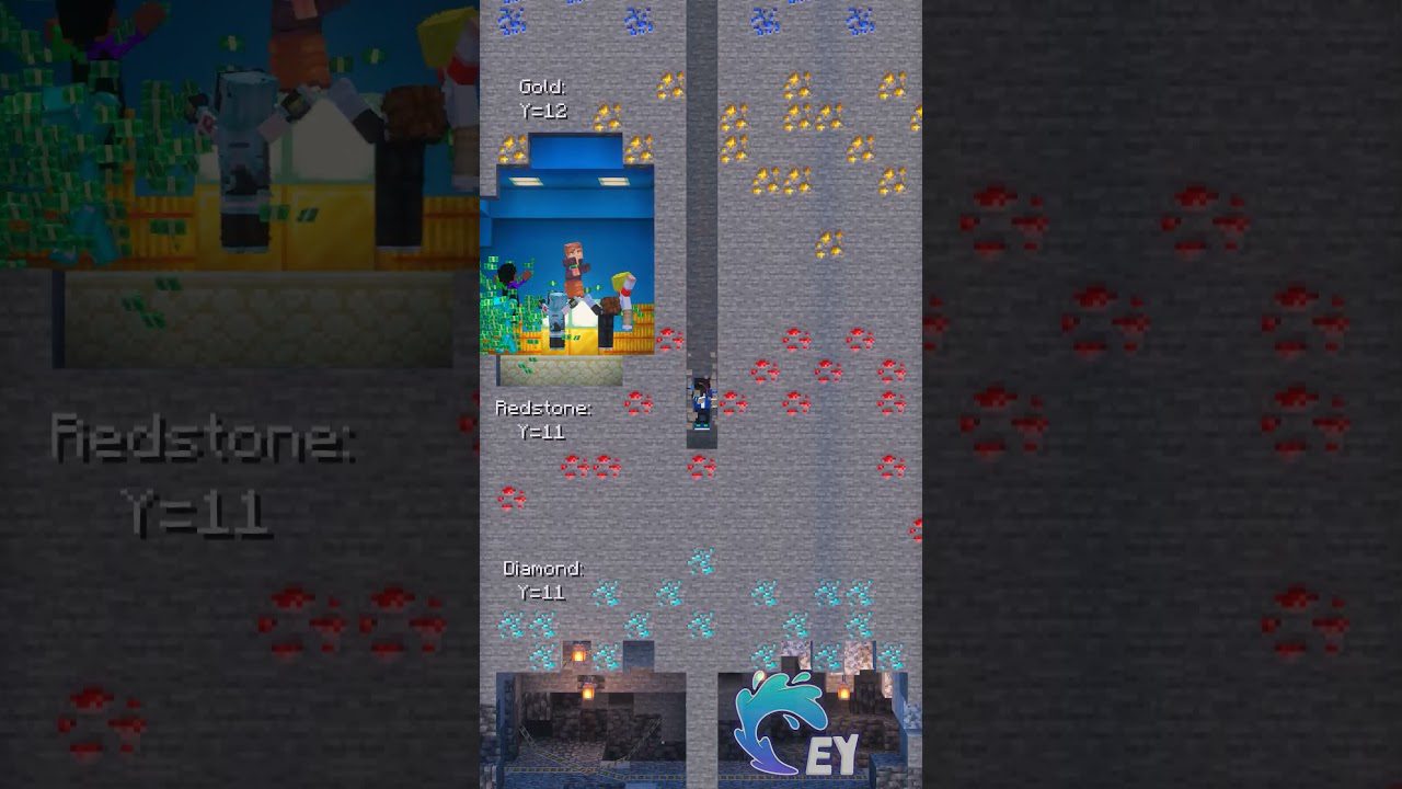 Minecraft Y Level for Each Ore! #shorts - Gameplay, Kingdom Kids Zone, Minecraft - EYstreem