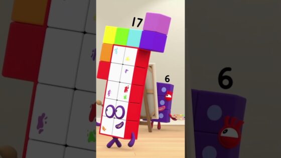 Colorful Maths – Part 5 | Learn Colors and Numbers | Back to school | Numberblocks #shorts - Kingdom Kids Zone, Little Learners, Shorts - Numberblocks