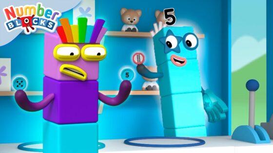 Counting Coins with Numberblock 5 | Counting for Kids | @Numberblocks - Kingdom Kids Zone, Little Learners - Numberblocks