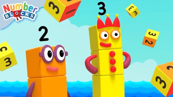 May Day Patterns with Numberblock Three 🌻 | Counting for Kids | @Numberblocks - Kingdom Kids Zone, Little Learners - Numberblocks