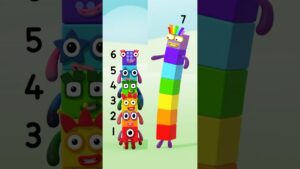 Numberblocks 7's Rainbow Blocks! 🌈 | Counting for Kids | @Numberblocks #shorts - Kingdom Kids Zone, Little Learners, Shorts - Numberblocks