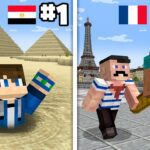 Surviving 100 Minecraft Countries in 24 Hours - Gameplay, Kingdom Kids Zone, Minecraft - EYstreem