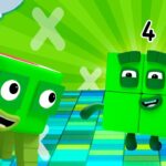 Four Times Tables! – Multiplication Challenge #4 ✖️ | Learn to Count for Kids 123 | @Numberblocks - Kingdom Kids Zone, Little Learners - Numberblocks
