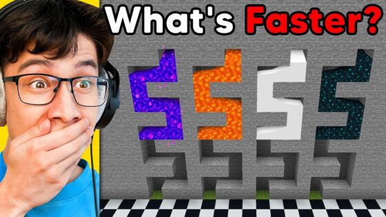 Which is Faster in Minecraft? - Gameplay, Kingdom Kids Zone, Minecraft - EYstreem