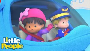 Eddie and Mia's First Flying Lesson! | Preschool Learning | Little People Fisher Price - Kids TV Series, Kingdom Kids Zone - Little People - Fisher Price