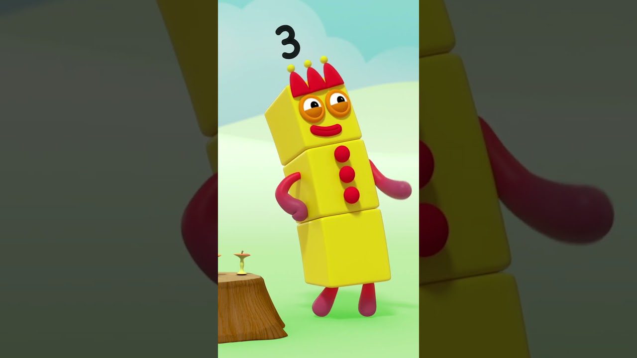 Sharing is Caring with Numberblock 3 🤗 | Learn to Count for Kids | 12345 | @Numberblocks #shorts - Kingdom Kids Zone, Little Learners, Shorts - Numberblocks
