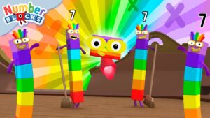 Seven Times Tables! – Multiplication Challenge #7 ✖️ | Learn to Count for Kids | @Numberblocks - Kingdom Kids Zone, Little Learners - Numberblocks
