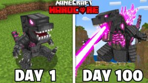 I Survived 100 Days as GODZILLA in Minecraft - Gameplay, Kingdom Kids Zone, Minecraft - EYstreem