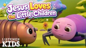 Jesus Loves the Little Children (with lyrics) + Jesus Loves Me + 1 hr of Bible Songs - Kingdom Kids Zone, Sing With Me - Listener Kids