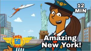 New York Airplane Adventures ✈️ Plane, Landmarks & Fun for Kids | Let's Go See - Kingdom Kids Zone, Little Learners - Let's Go See