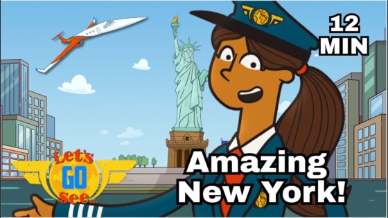 New York Airplane Adventures ✈️ Plane, Landmarks & Fun for Kids | Let's Go See - Kingdom Kids Zone, Little Learners - Let's Go See