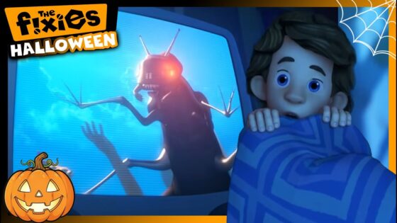 Tom Thomas is too scared to sleep after watching a SCARY MOVIE! 😱🎃 | The Fixies Halloween - Kingdom Kids Zone, Little Learners - The Fixies