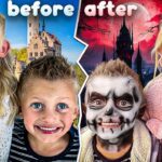 Nightmare Before Christmas Jack and Sally Makeup!💀 Professional Halloween Air Brush Face Paint! 🎃🕸️ - Kingdom Kids Zone, Little Learners - Happy Hubbard’s - Educational Videos for Kids