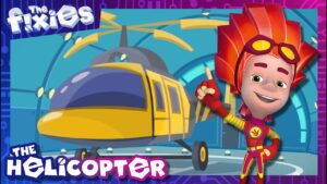 The Helicopter – Fire and Nolik are riding around in a helicopter! 🚁 | The Fixies - Kingdom Kids Zone, Little Learners - The Fixies