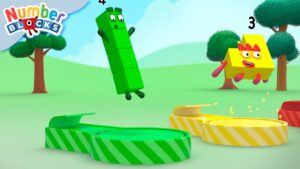 Stampoline Firework Sums! π | Learn to Count for Kids | Numberblocks - Kingdom Kids Zone, Little Learners - Numberblocks