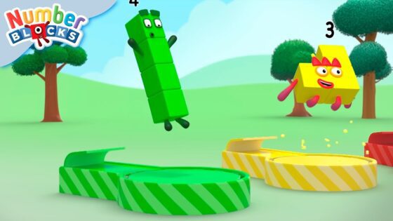 Stampoline Firework Sums! 🎆 | Learn to Count for Kids | Numberblocks - Kingdom Kids Zone, Little Learners - Numberblocks