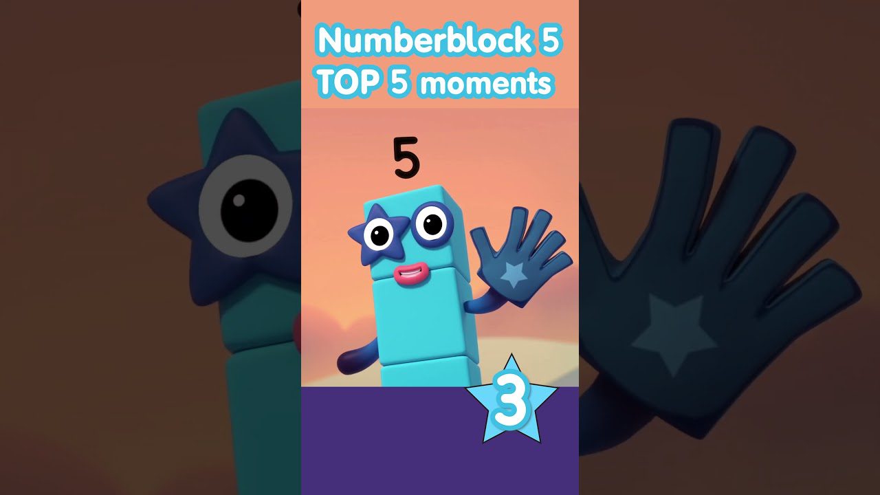 The Top 5 Funniest Moments with Numberblock 5 😂 | Learn to Count for Kids | Numberblocks #shorts - Kingdom Kids Zone, Little Learners, Shorts - Numberblocks