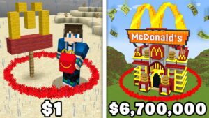 How Rich Can McDonalds Get? - Gameplay, Kingdom Kids Zone, Minecraft - EYstreem