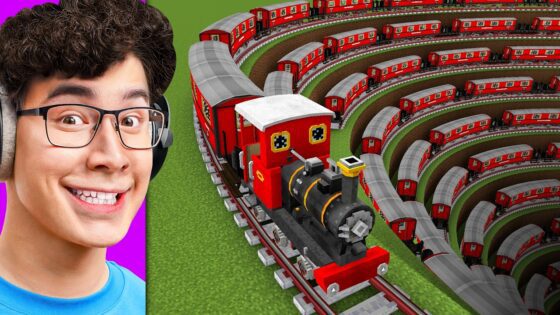 Minecraft Trains if they were looooooooong - Gameplay, Kingdom Kids Zone, Minecraft - EYstreem