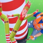 🎄 Handyman Hal Sets Up Elf Wind Dancers! - Kingdom Kids Zone, Sing With Me - Handyman Hal - Music for Kids