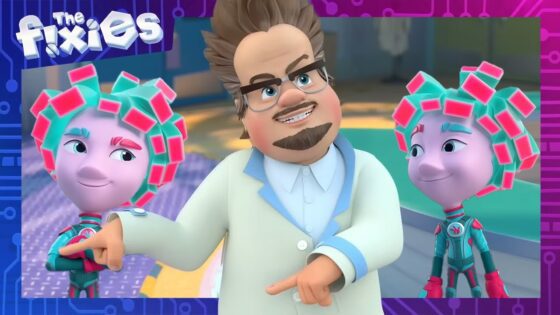 Dancing – Tweak and Geek convince Professor Eugenius to show off his best dance moves! | The Fixies - Kingdom Kids Zone, Little Learners - The Fixies