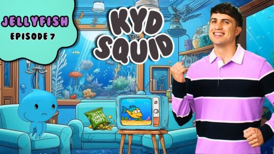 Physical Activity Song for Kids | Teaching Children Movement & Exercise Through Music | "Jellyfish" - Kingdom Kids Zone, Little Learners - Kyd the Squid