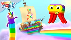 Let's Learn all About Number 7! 🌈 | Learn to Count for Kids | Number Cartoon | Numberblocks - Kingdom Kids Zone, Little Learners - Numberblocks