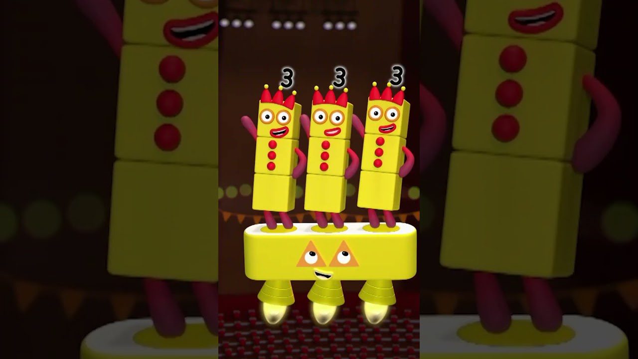 Numberblock Three Steals the Show! 🎪 | Learn to Count for Kids | Number Cartoon | Numberblocks - Kingdom Kids Zone, Little Learners, Shorts - Numberblocks