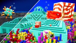 I Turned an Ocean Monument into a Nautilus Sanctuary - Gameplay, Kingdom Kids Zone, Minecraft - CringyGull