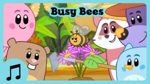 Busy Bees Sing-Along Song 🐝🎵 Luna Chip & Inkie 🌲 Nature Song for Kids - Kids (0-5), Kingdom Kids Zone - Luna, Chip & Inkie