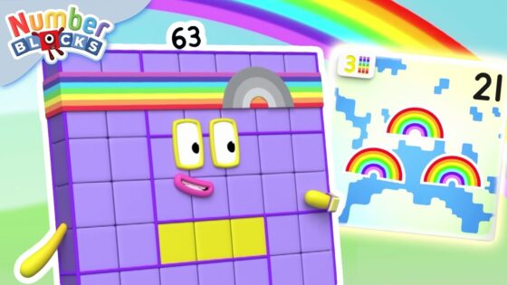 A Rainbow of Multiplication 🌈✖️ | Learn to Count for Kids | Number Cartoon | Numberblocks - Kingdom Kids Zone, Little Learners - Numberblocks