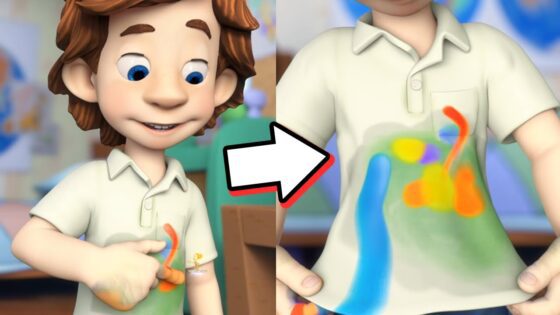 What is Tom Thomas doing to his T-shirt? | The Fixies | Full Episodes - Kingdom Kids Zone, Little Learners - The Fixies