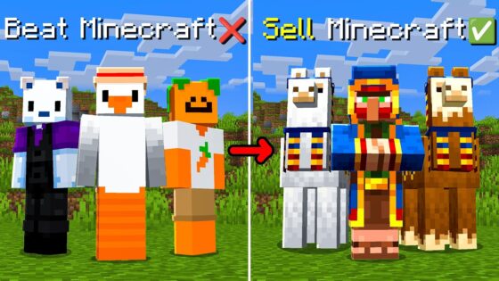 We Became the Wandering Trader & Llamas - Gameplay, Kingdom Kids Zone, Minecraft - CringyGull