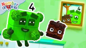 Fluffy Friends with Numberblock Four | Learn to Count for Kids | Number Cartoon | Numberblocks - Kingdom Kids Zone, Little Learners - Numberblocks