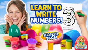 Learn to Write Numbers for Kids w/ Silly Miss Lily & Fun Surprise Eggs Colors, Play Dough & Rhymes! - Kingdom Kids Zone, Little Learners, Shows - Paisley's Corner - Educational Videos for Kids