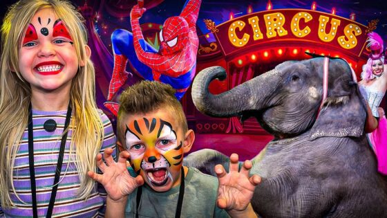 🐘 Circus Elephants & Spider-Man! 🎪 Full Real Circus Show for Kids 2026 Jordan World Glow Circus - Kingdom Kids Zone, Little Learners - Happy Hubbard’s - Educational Videos for Kids