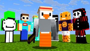 I Competed against 100 YouTubers in a Battle Royale - Gameplay, Kingdom Kids Zone, Minecraft - CringyGull