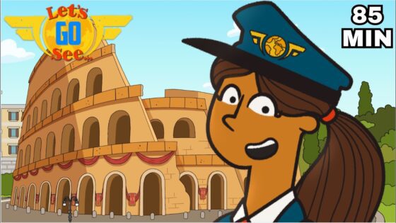 Where Will Pilot Polly Fly Next? 🌍 | 🇮🇹 | Epic Travel Cartoons for Kids Who Love Planes - Kingdom Kids Zone, Little Learners - Let's Go See