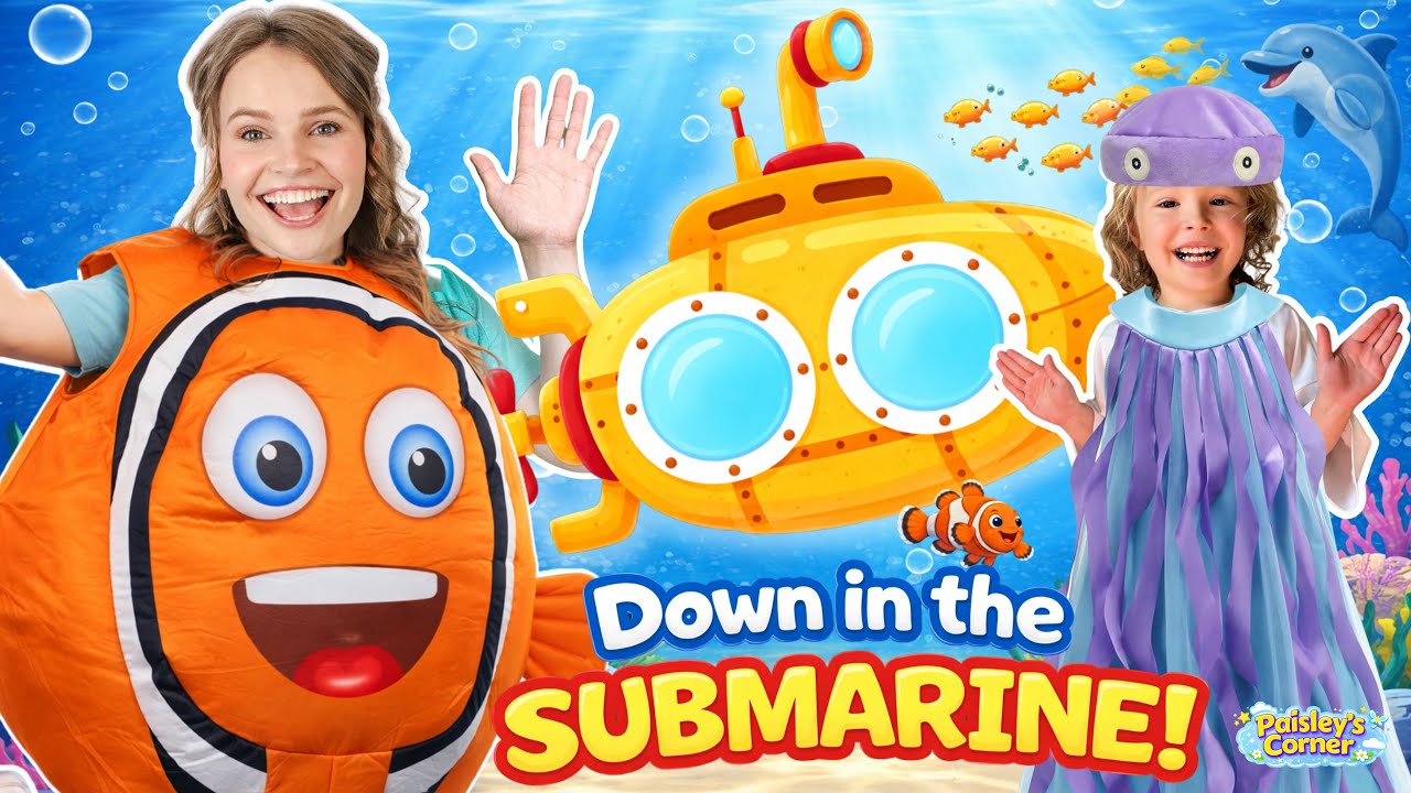 Down in the Submarine Song for Kids with Silly Miss Lily | Kids Songs, Dance & Brain Breaks for Kids - Kingdom Kids Zone, Little Learners, Shorts - Paisley's Corner - Educational Videos for Kids