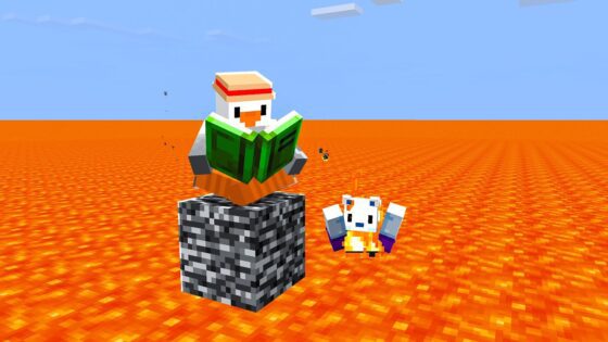 100 Players Survive a Lava World - Gameplay, Kingdom Kids Zone, Minecraft - CringyGull