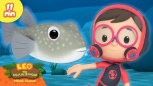 The White Spotted Pufferfish Makes Sand Art! | Leo the Wildlife Ranger | Learning Animal Cartoons - Kids TV Series, Kingdom Kids Zone - Leo the Wildlife Ranger - Official Channel